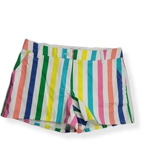 Crown & Ivy Caroline Multi colored Striped Shorts 6
